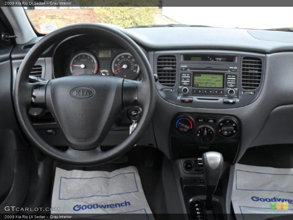 Gray Interior Dashboard for the 2009 Kia Rio LX Sedan #41187634