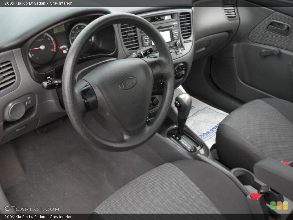 Gray Interior Prime Interior for the 2009 Kia Rio LX Sedan #41187822