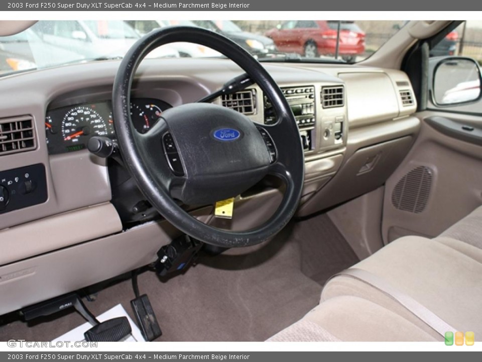 Medium Parchment Beige Interior Prime Interior for the 2003 Ford F250 Super Duty XLT SuperCab 4x4 #41188498