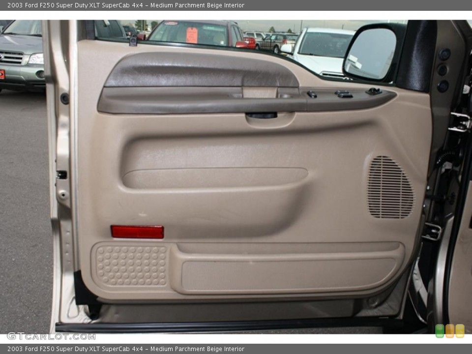 Medium Parchment Beige Interior Door Panel for the 2003 Ford F250 Super Duty XLT SuperCab 4x4 #41188602