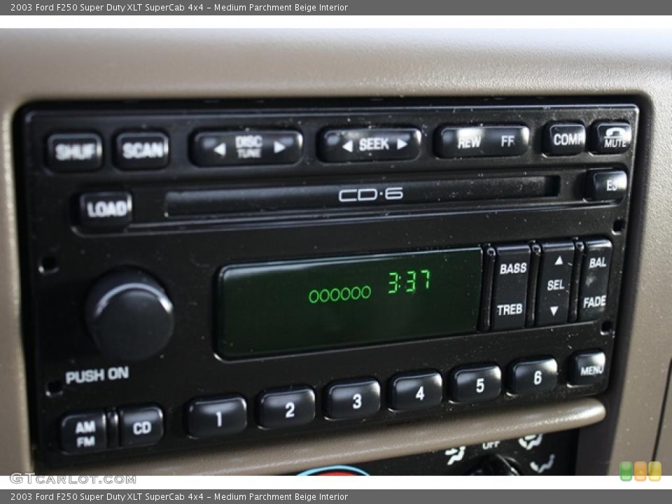 Medium Parchment Beige Interior Controls for the 2003 Ford F250 Super Duty XLT SuperCab 4x4 #41188662