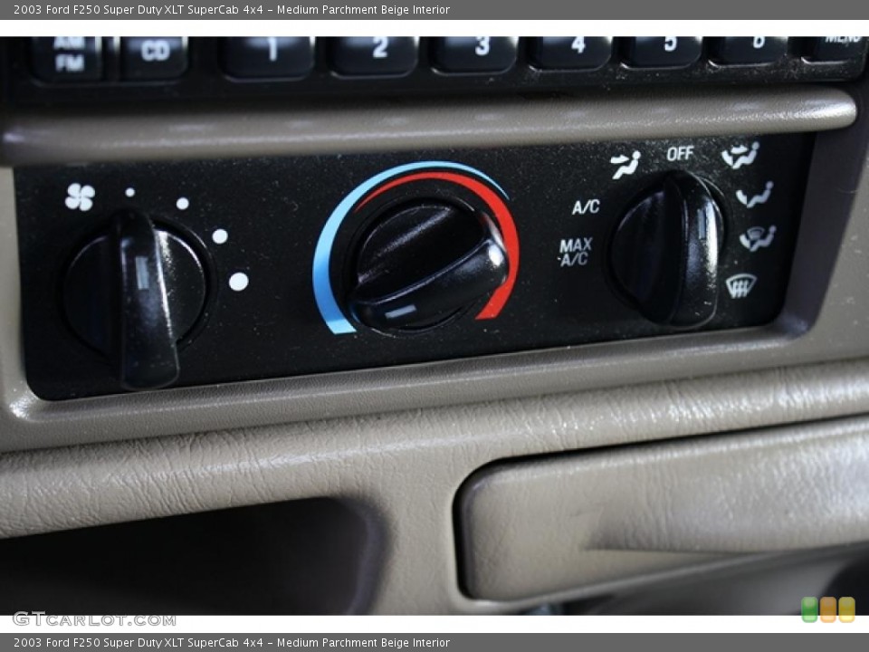 Medium Parchment Beige Interior Controls for the 2003 Ford F250 Super Duty XLT SuperCab 4x4 #41188682