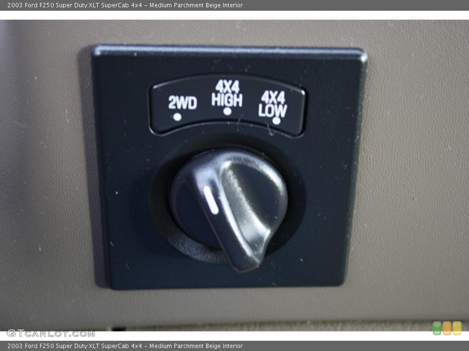 Medium Parchment Beige Interior Controls for the 2003 Ford F250 Super Duty XLT SuperCab 4x4 #41188722