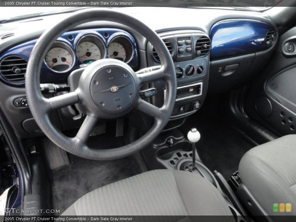 Dark Slate Gray Interior Prime Interior for the 2005 Chrysler PT Cruiser Touring Convertible #41190122