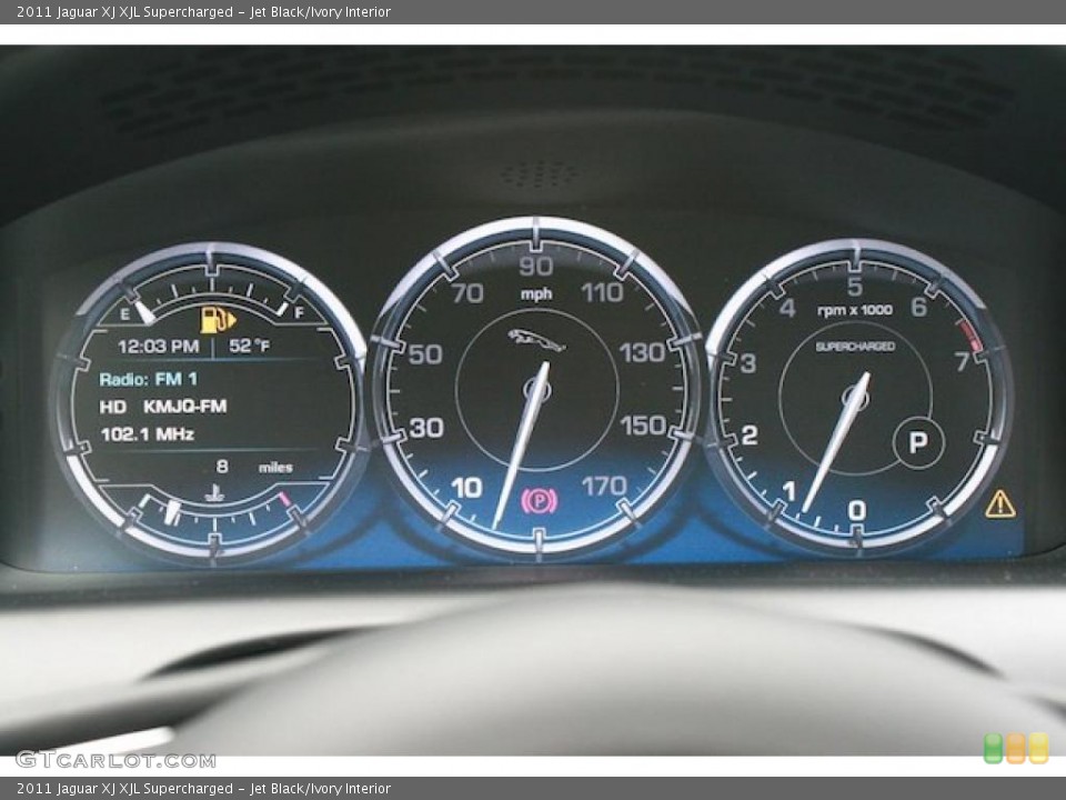 Jet Black/Ivory Interior Gauges for the 2011 Jaguar XJ XJL Supercharged #41192242