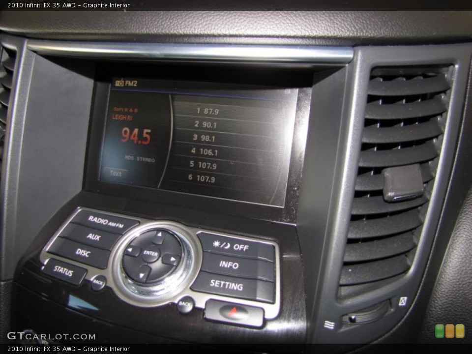 Graphite Interior Navigation for the 2010 Infiniti FX 35 AWD #41194906