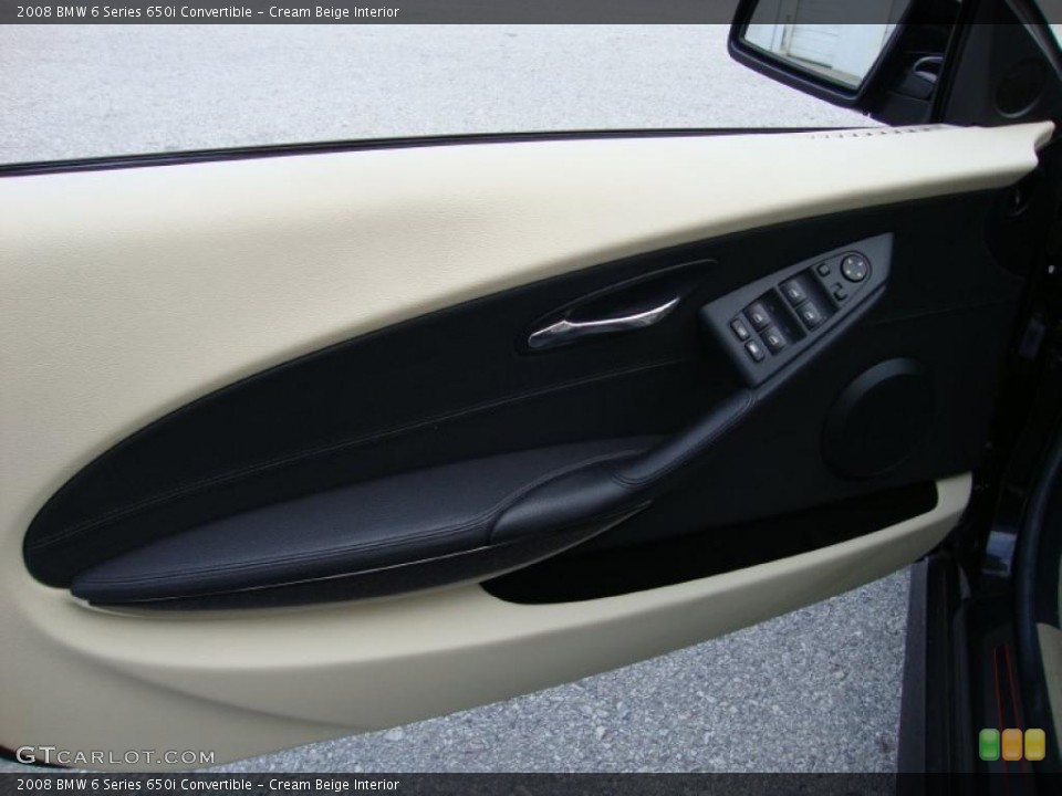 Cream Beige Interior Door Panel for the 2008 BMW 6 Series 650i Convertible #41195402