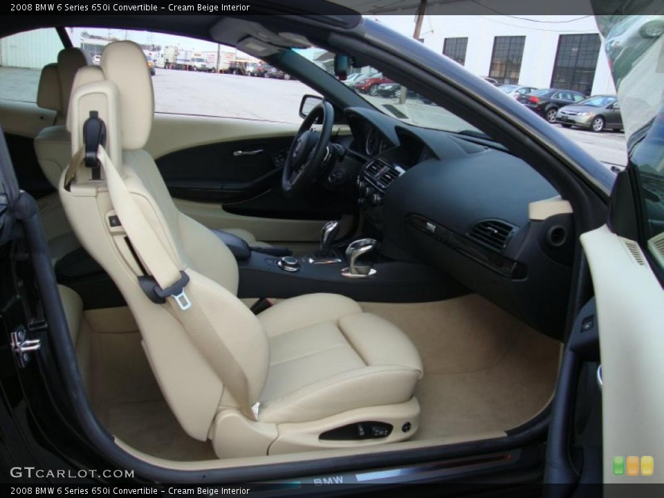 Cream Beige Interior Photo for the 2008 BMW 6 Series 650i Convertible #41195506