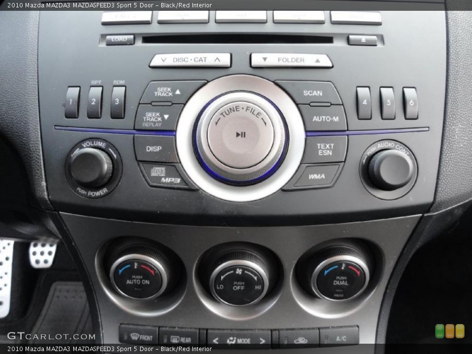 Black/Red Interior Controls for the 2010 Mazda MAZDA3 MAZDASPEED3 Sport 5 Door #41196510