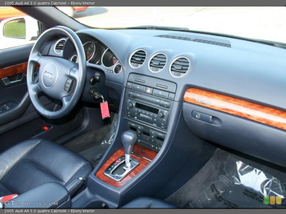 Ebony Interior Dashboard for the 2005 Audi A4 3.0 quattro Cabriolet #41198306