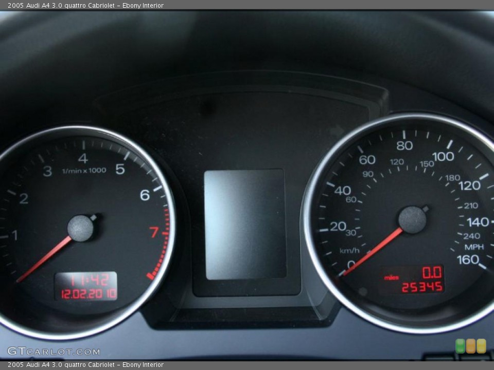 Ebony Interior Gauges for the 2005 Audi A4 3.0 quattro Cabriolet #41198466