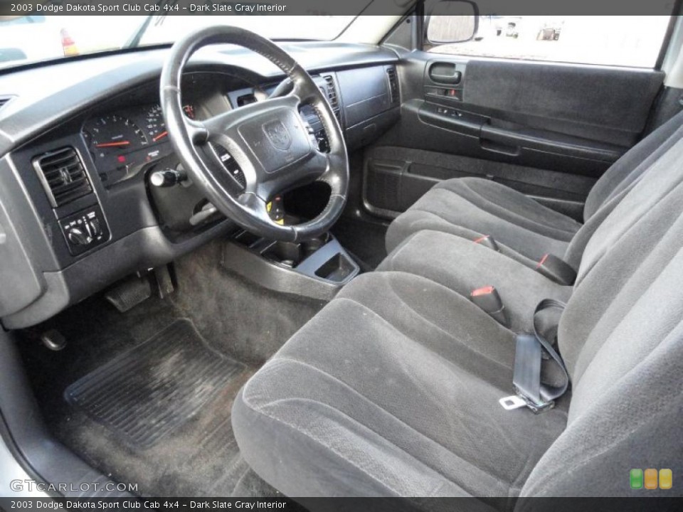 Dark Slate Gray Interior Prime Interior for the 2003 Dodge Dakota Sport Club Cab 4x4 #41199314