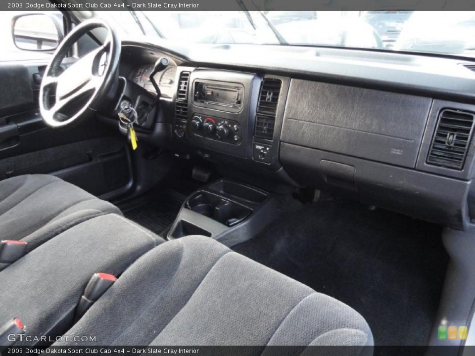 Dark Slate Gray Interior Dashboard for the 2003 Dodge Dakota Sport Club Cab 4x4 #41199330
