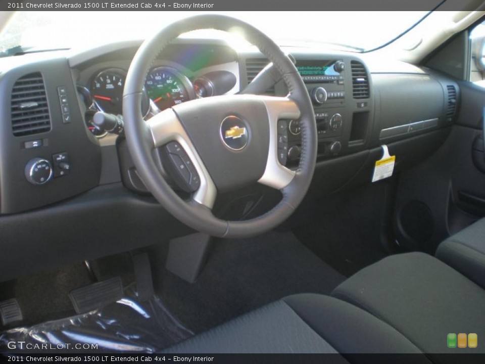 Ebony Interior Prime Interior for the 2011 Chevrolet Silverado 1500 LT Extended Cab 4x4 #41200714