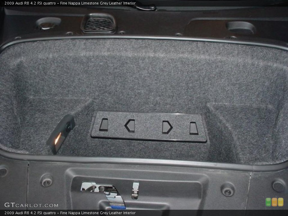 Fine Nappa Limestone Grey Leather Interior Trunk for the 2009 Audi R8 4.2 FSI quattro #41203718
