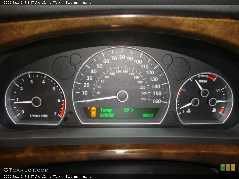 Parchment Interior Gauges for the 2006 Saab 9-5 2.3T SportCombi Wagon #41207702