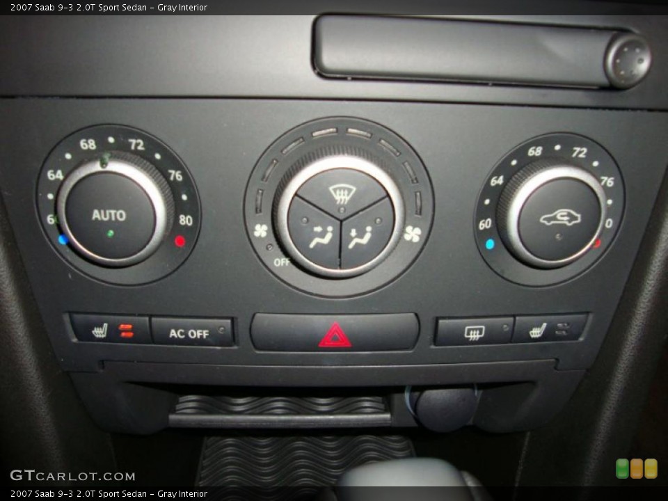 Gray Interior Controls for the 2007 Saab 9-3 2.0T Sport Sedan #41209155