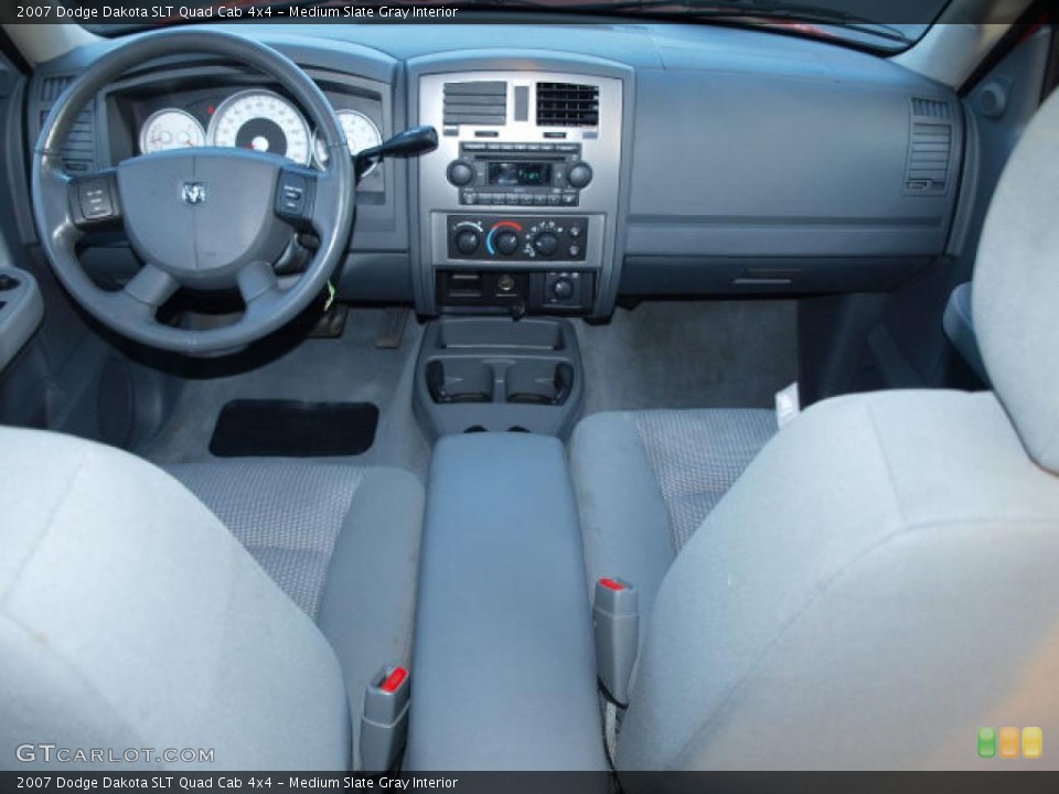 Medium Slate Gray Interior Prime Interior for the 2007 Dodge Dakota SLT Quad Cab 4x4 #41210211
