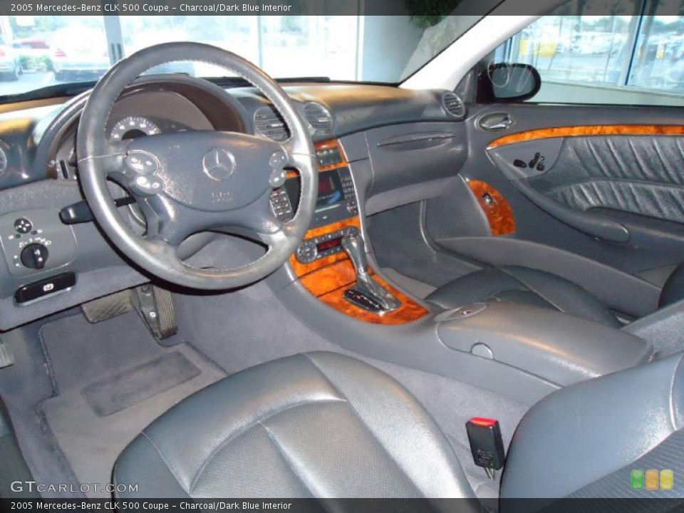 Charcoal/Dark Blue Interior Photo for the 2005 Mercedes-Benz CLK 500 Coupe #41210735