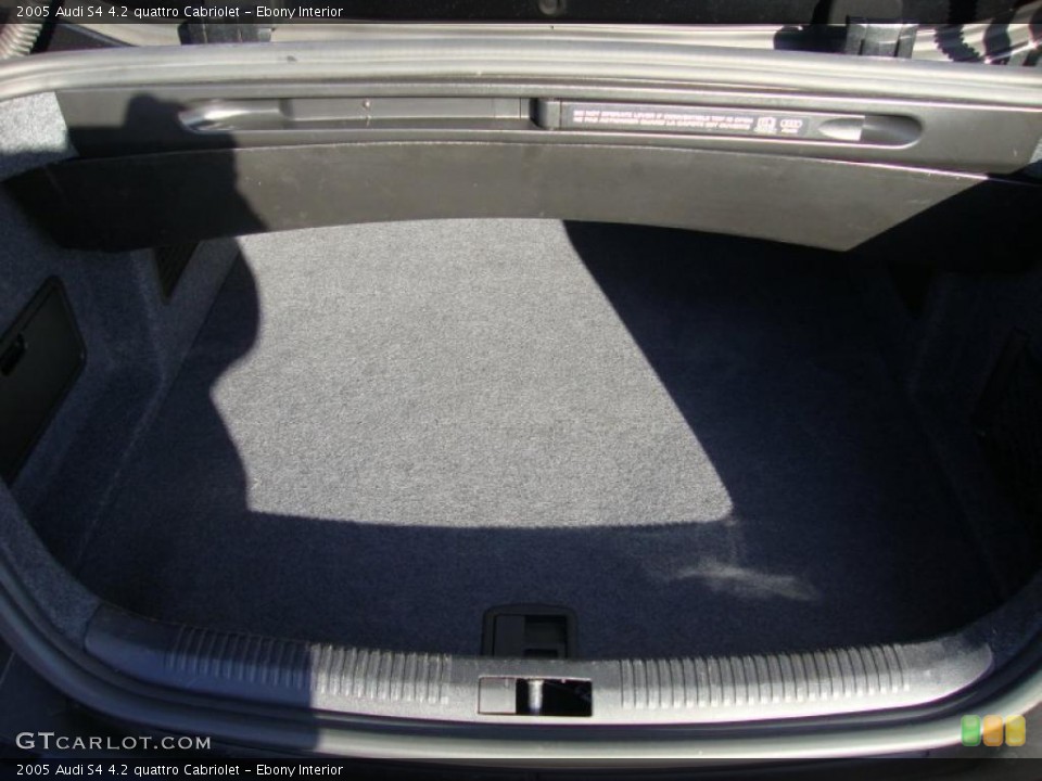 Ebony Interior Trunk for the 2005 Audi S4 4.2 quattro Cabriolet #41211127