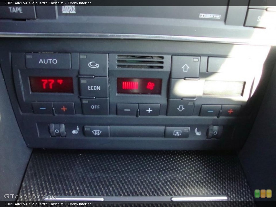 Ebony Interior Controls for the 2005 Audi S4 4.2 quattro Cabriolet #41211317