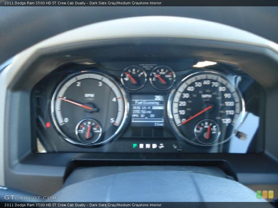 Dark Slate Gray/Medium Graystone Interior Gauges for the 2011 Dodge Ram 3500 HD ST Crew Cab Dually #41212223