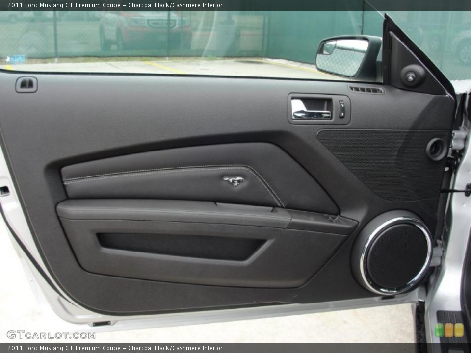 Charcoal Black/Cashmere Interior Door Panel for the 2011 Ford Mustang GT Premium Coupe #41213779