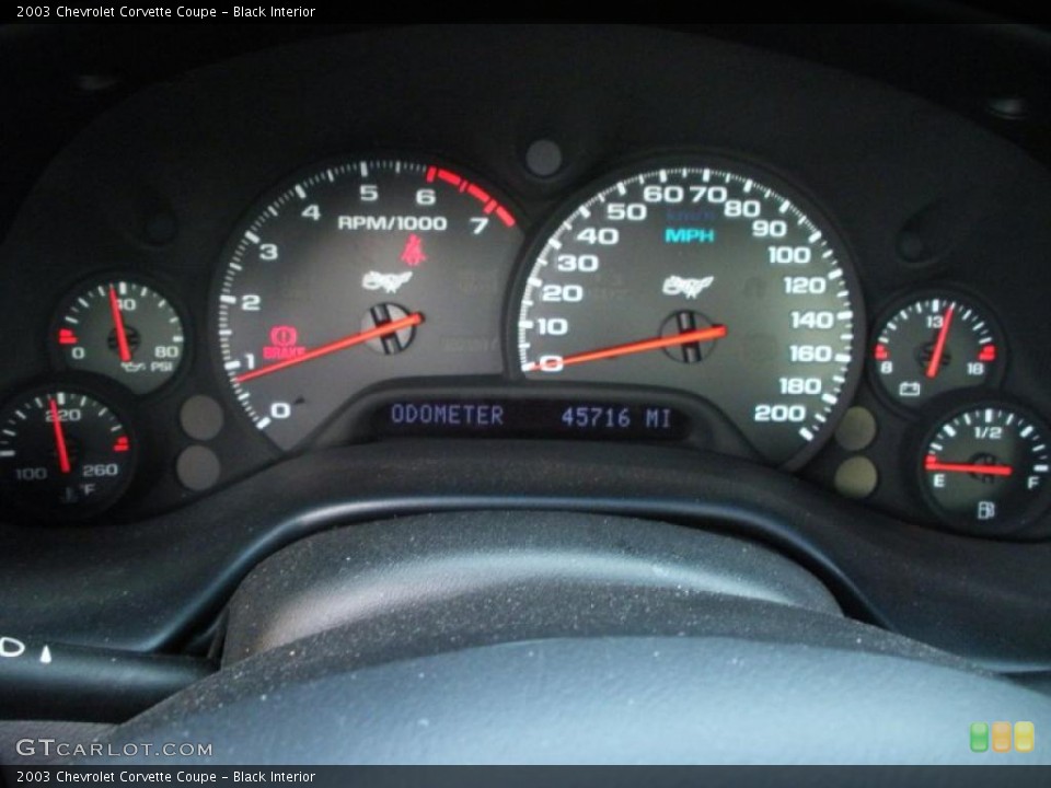Black Interior Gauges for the 2003 Chevrolet Corvette Coupe #41215367