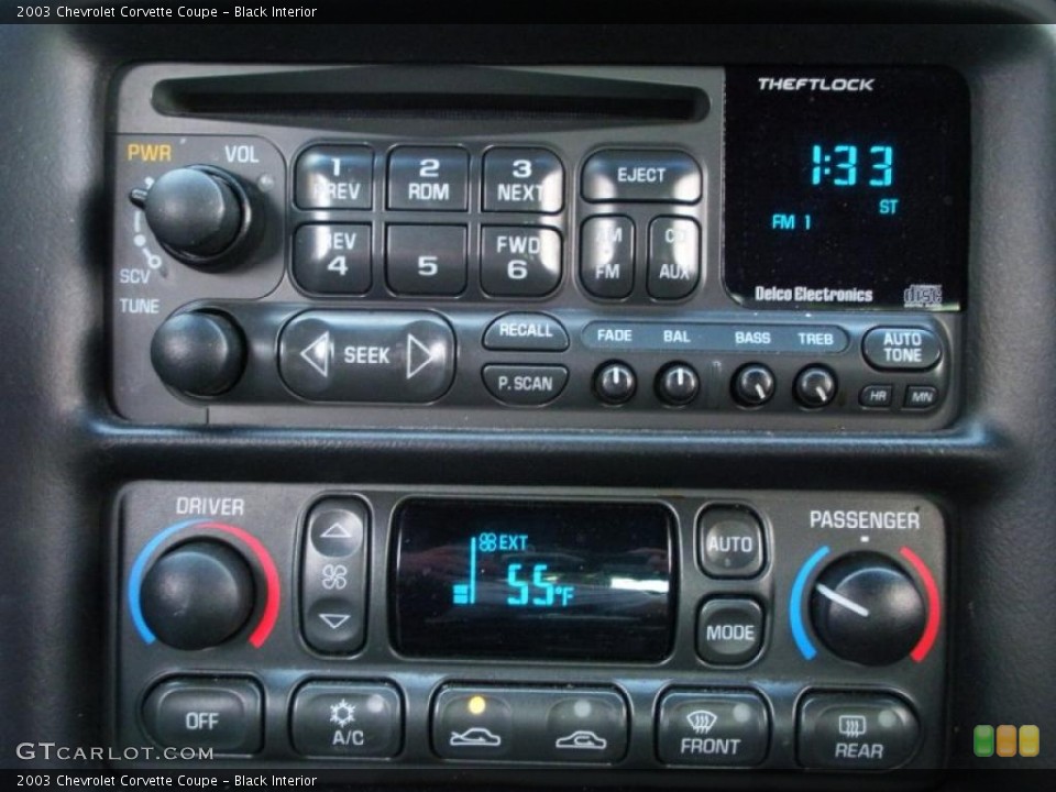 Black Interior Controls for the 2003 Chevrolet Corvette Coupe #41215399