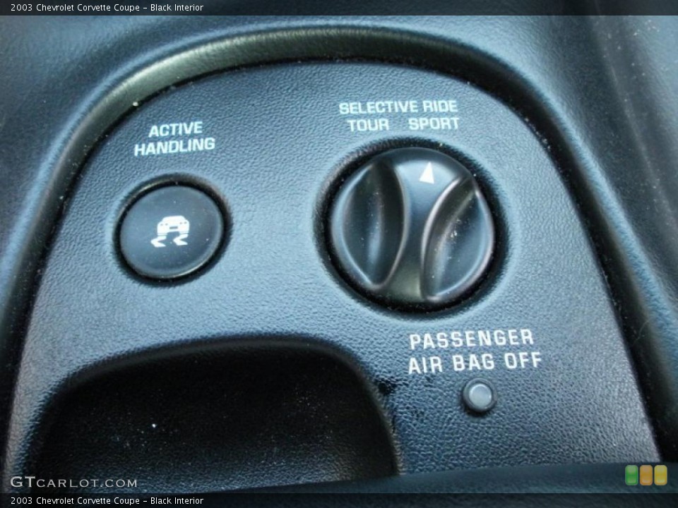 Black Interior Controls for the 2003 Chevrolet Corvette Coupe #41215415