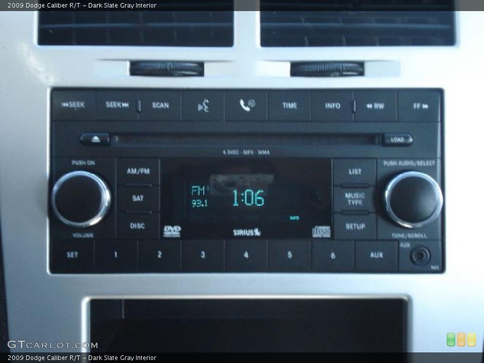 Dark Slate Gray Interior Controls for the 2009 Dodge Caliber R/T #41215619