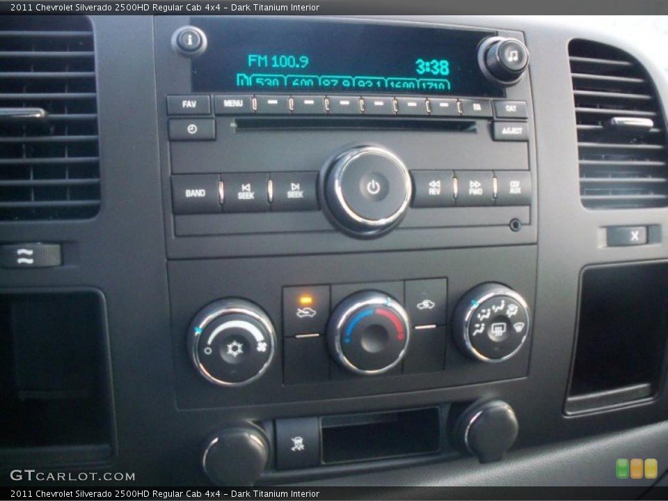 Dark Titanium Interior Controls for the 2011 Chevrolet Silverado 2500HD Regular Cab 4x4 #41218479