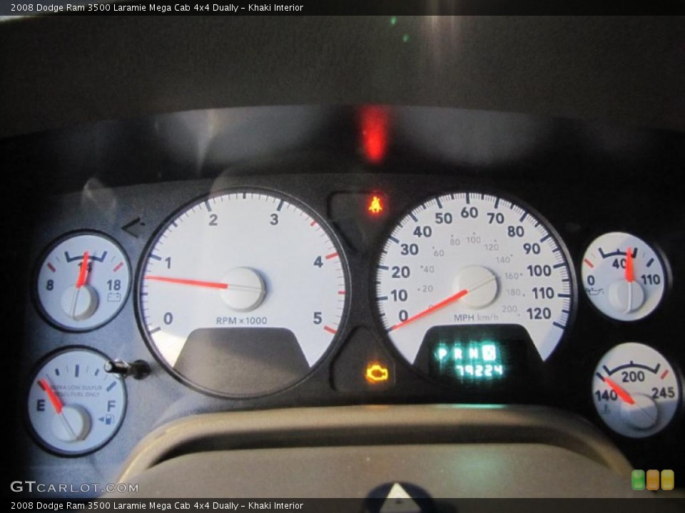 Khaki Interior Gauges for the 2008 Dodge Ram 3500 Laramie Mega Cab 4x4 Dually #41219843