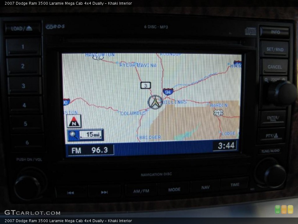 Khaki Interior Navigation for the 2007 Dodge Ram 3500 Laramie Mega Cab 4x4 Dually #41220307