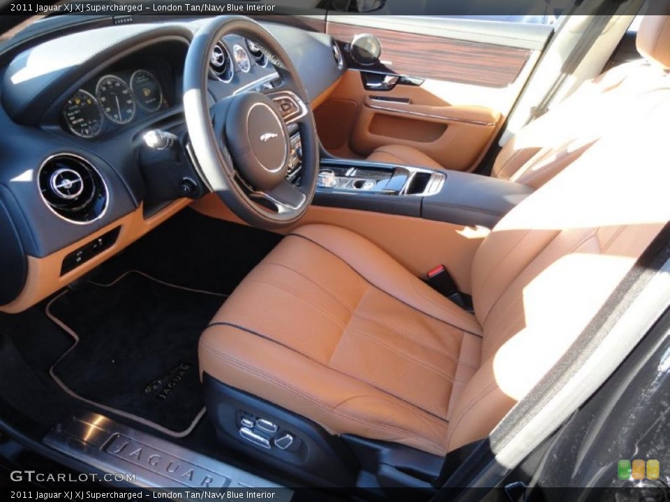 London Tan/Navy Blue Interior Photo for the 2011 Jaguar XJ XJ Supercharged #41223895