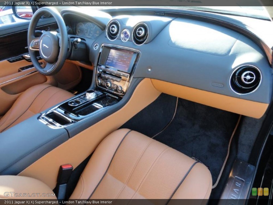 London Tan/Navy Blue Interior Dashboard for the 2011 Jaguar XJ XJ Supercharged #41224139