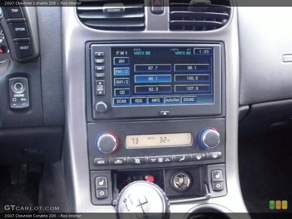 Red Interior Controls for the 2007 Chevrolet Corvette Z06 #41224995