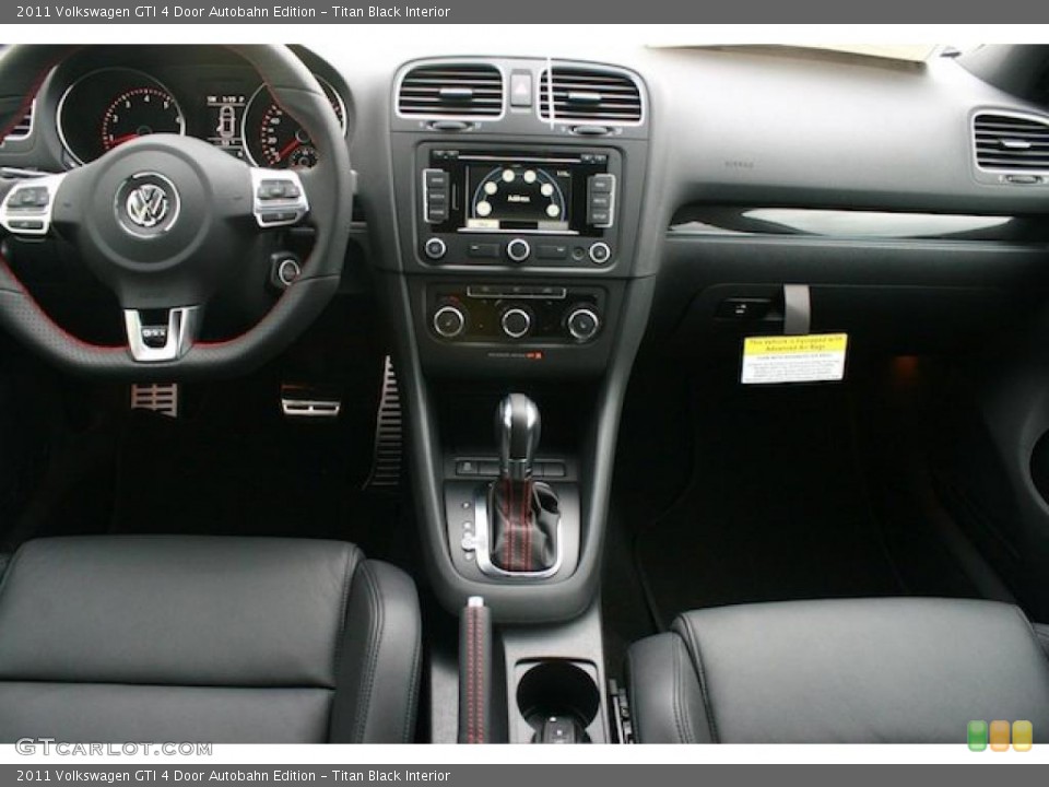 Titan Black Interior Dashboard for the 2011 Volkswagen GTI 4 Door Autobahn Edition #41225687