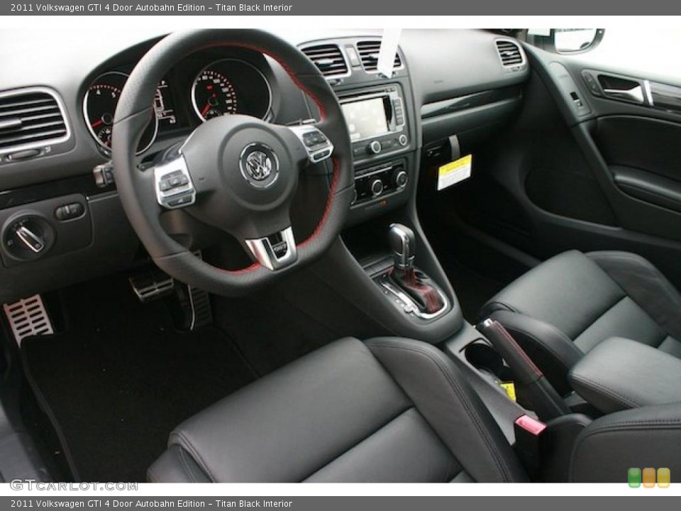 Titan Black Interior Prime Interior for the 2011 Volkswagen GTI 4 Door Autobahn Edition #41225751