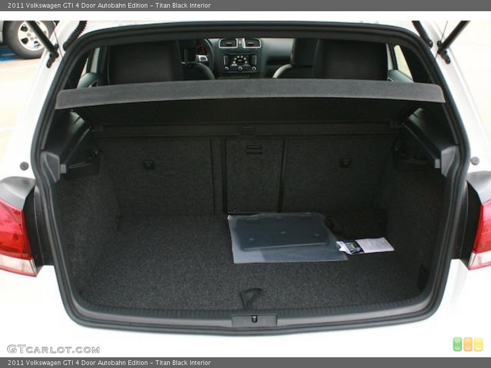 Titan Black Interior Trunk for the 2011 Volkswagen GTI 4 Door Autobahn Edition #41225814