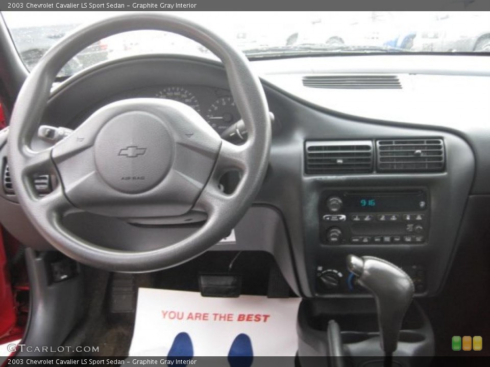 Graphite Gray Interior Dashboard for the 2003 Chevrolet Cavalier LS Sport Sedan #41226807