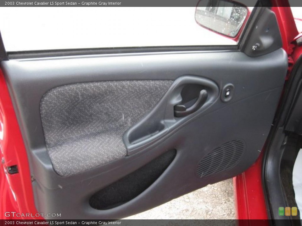 Graphite Gray Interior Door Panel for the 2003 Chevrolet Cavalier LS Sport Sedan #41227067