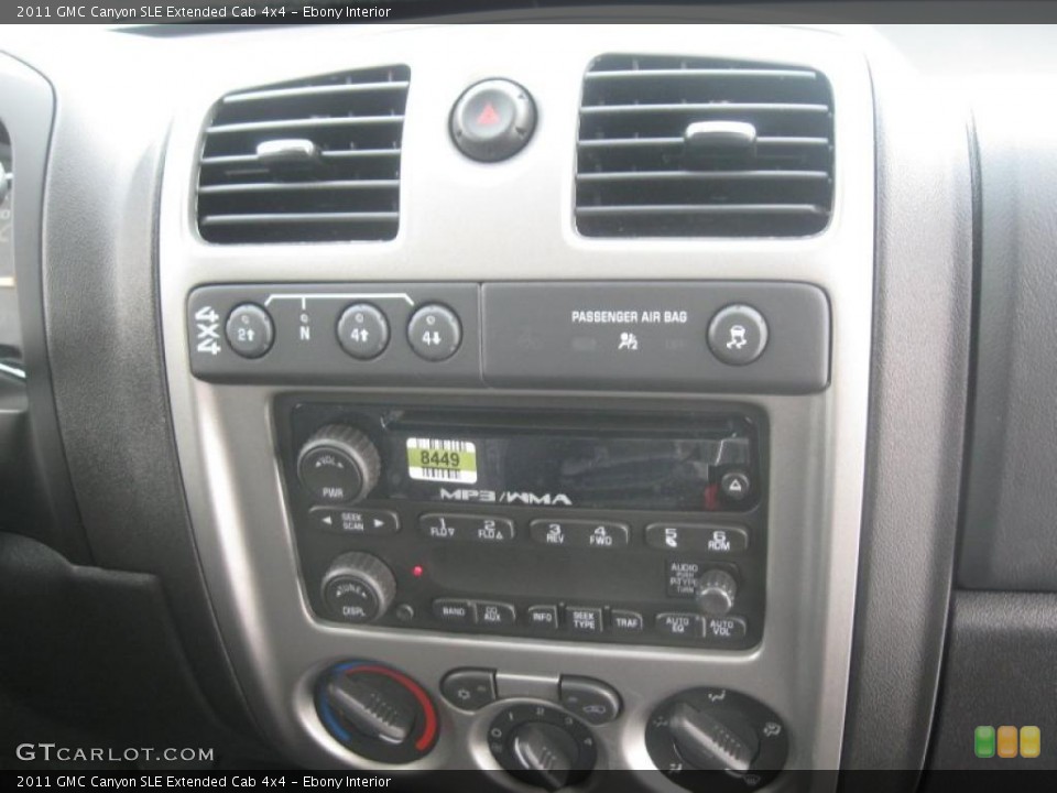 Ebony Interior Controls for the 2011 GMC Canyon SLE Extended Cab 4x4 #41227543