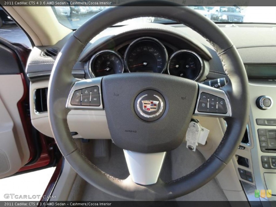 Cashmere/Cocoa Interior Steering Wheel for the 2011 Cadillac CTS 4 3.6 AWD Sedan #41229031