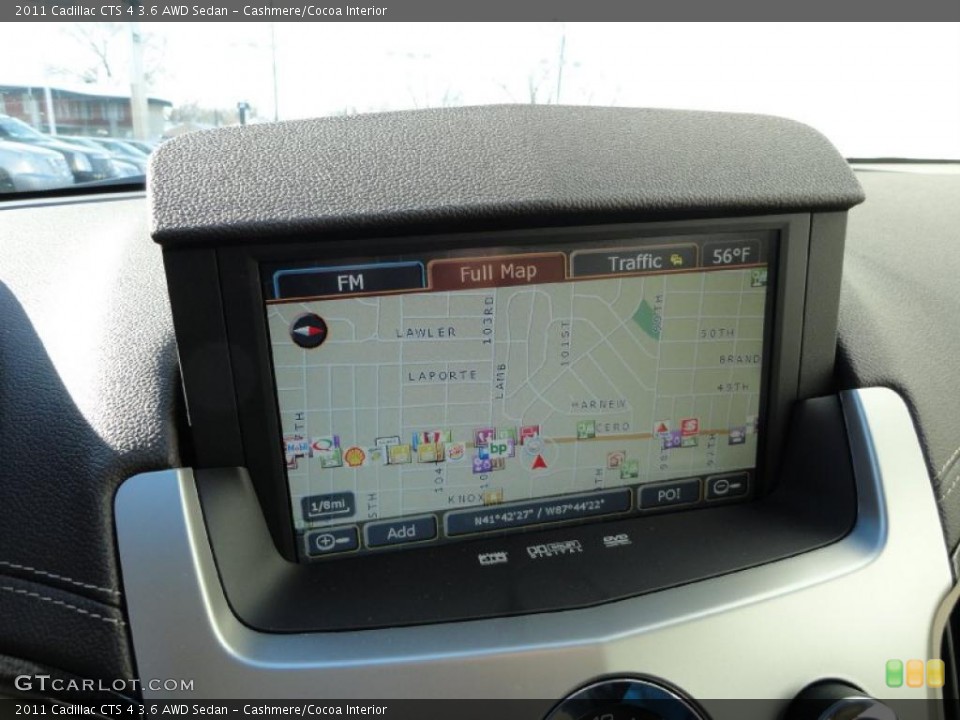 Cashmere/Cocoa Interior Navigation for the 2011 Cadillac CTS 4 3.6 AWD Sedan #41229083