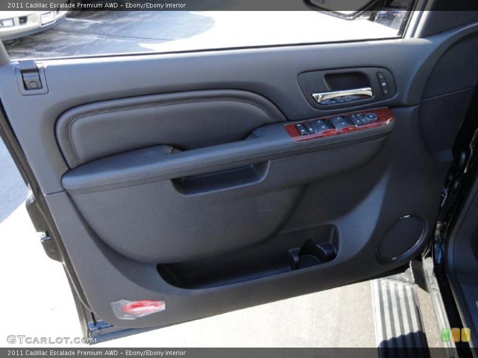 Ebony/Ebony Interior Door Panel for the 2011 Cadillac Escalade Premium AWD #41229259