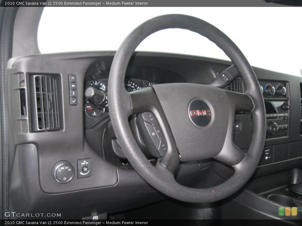Medium Pewter Interior Steering Wheel for the 2010 GMC Savana Van LS 3500 Extended Passenger #41229615