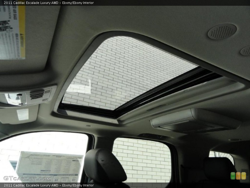 Ebony/Ebony Interior Sunroof for the 2011 Cadillac Escalade Luxury AWD #41229839