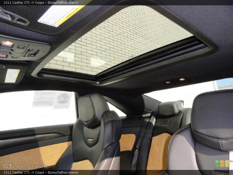 Ebony/Saffron Interior Sunroof for the 2011 Cadillac CTS -V Coupe #41230095