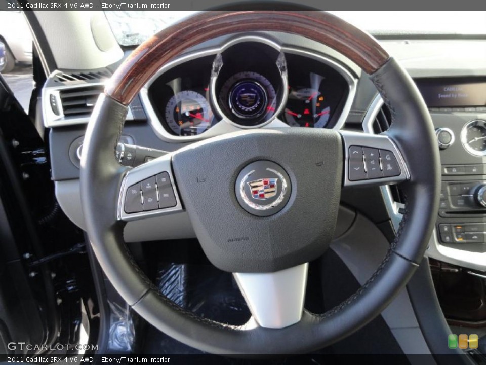 Ebony/Titanium Interior Steering Wheel for the 2011 Cadillac SRX 4 V6 AWD #41230843